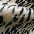 Jacquard Black and White Leopard Fake Fur